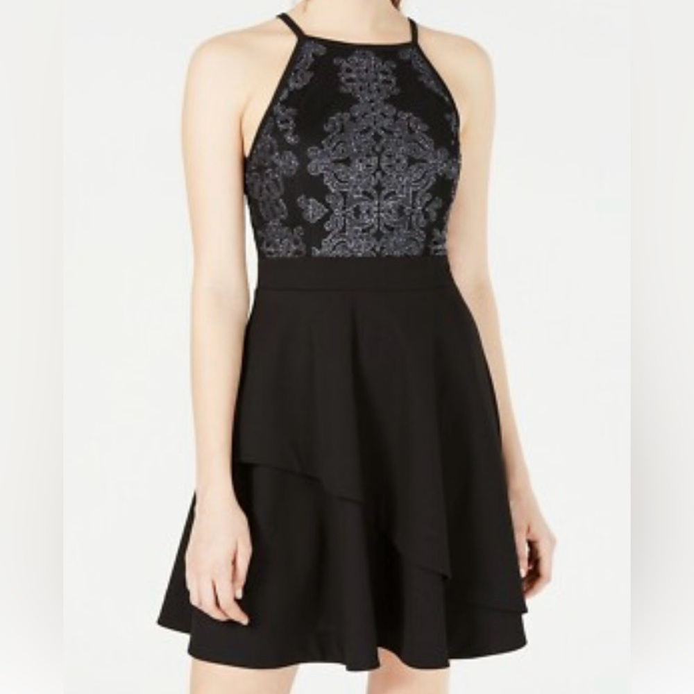 Christmas, New Year, every occasion,Speechless Black and Silver High Low Dress